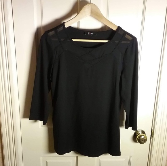 Yest Black 3/4 Sleeve Top - Picture 1 of 2